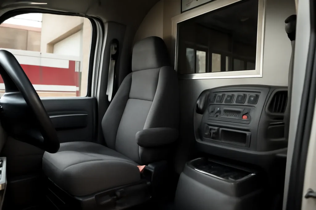 ambulance interior driver seat