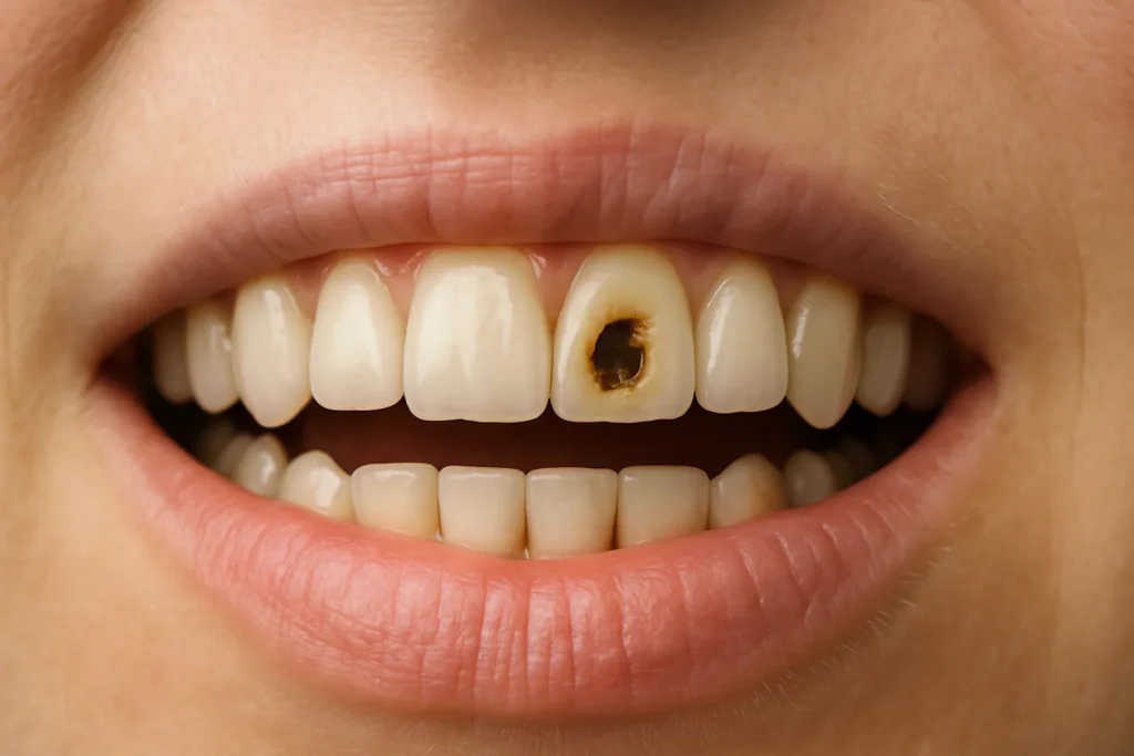 cavity on front tooth