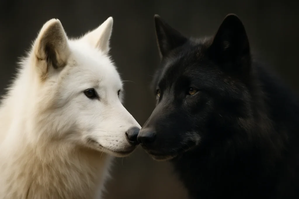 white wolf dark wolf