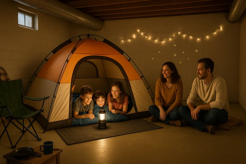 basement camping