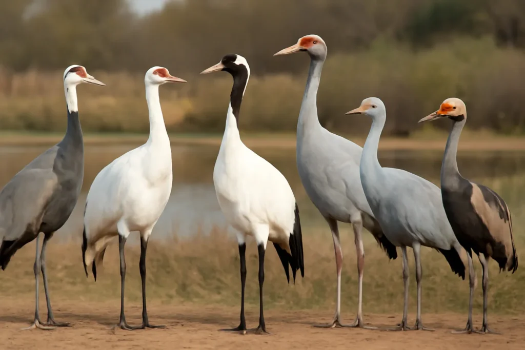 types of cranes birds
