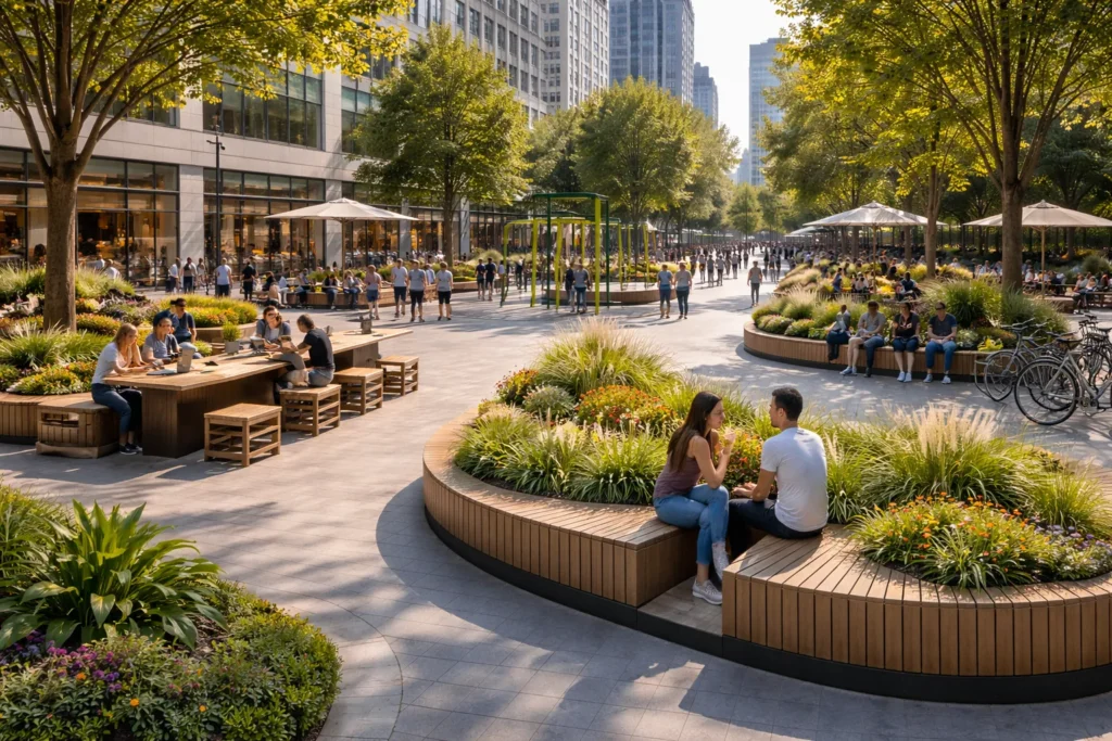 Urban Furniture as a Key Element of Contemporary Public Spaces